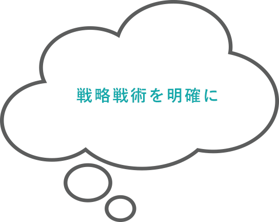 戦略戦術を明確に